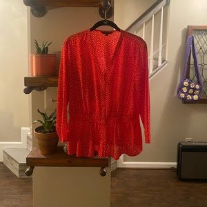 Banana Republic Sheer Peplum Top